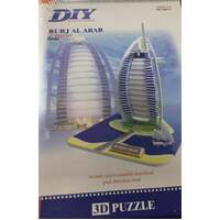 DIY BUILD MY WORLD 3D BURJ AL ARAB 37PC JIGSAW PUZZLE