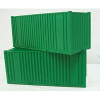 FRATESCHI 20754 GREEN 20FT ISO SHIPPING CONTAINER  HO SCALE