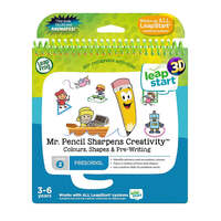 LEAP FROG LEAPSTART 3D LEVEL 2 PRESCHOOL MR PENCIL SHARPENS CREATIVITY - COLOURS SHAPES AND PRE-WRITING BOOK