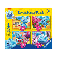 RAVENSBURGER 031290 BLUES CLUES & YOU -  4 IN A BOX - WE LOVE A BLUES CLUES DAY 12 - 16 - 20 - 24PC JIGSAW PUZZLES