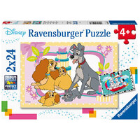 RAVENSBURGER 050871 DISNEYS FAVORITE PUPPIES 2X24PC JIGSAW PUZZLE