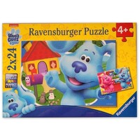 RAVENSBURGER 055685 BLUES CLUES AND YOU - FRIENDS BLUE AND MAGENTA 2x24PC JIGSAW PUZZLE