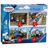 RAVENSBURGER 069378 THOMAS AND FRIENDS - LETS GET TO WORK 4 IN A BOX 12 - 16 - 20 - 24PC JIGSAW PUZZLES