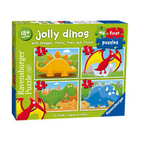 RAVENSBURGER 072897 MY FIRST PUZZLES JOLLY DINOS 2-3-4-5PC JIGSAW PUZZLES