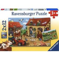 RAVENSBURGER 075607 2x12PC JIGSAW PUZZLE