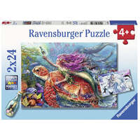 RAVENSBURGER 078349 MERMAID ADVENTURES 2x24PC JIGSAW PUZZLE