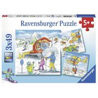 RAVENSBURGER 080526 LETS GO SKIING 3x49PC JIGSAW PUZZLE