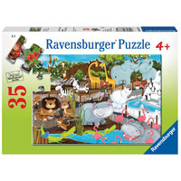 RAVENSBURGER 087785 DAY AT THE ZOO 35PC JIGSAW PUZZLE