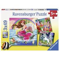 RAVENSBURGER 093670 FANTASY FRIENDS 3x49PC JIGSAW PUZZLE