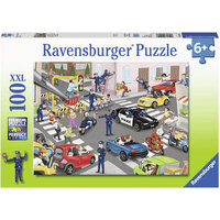 RAVENSBURGER 104017 POLICE ON PATROL 100PC XXL JIGSAW PUZZLE