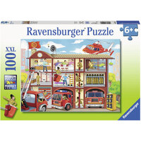 RAVENSBURGER 104048 FIREHOUSE FRENZY 100PC XXL JIGSAW PUZZLE