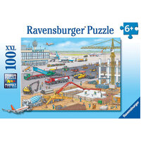 RAVENSBURGER 106240 CONSTRUCTION AT THE AIRPORT 100PC XXL JIGSAW PUZZLE