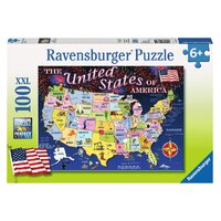 RAVENSBURGER 109364 USA STATE MAP 100PC XXL JIGSAW PUZZLE