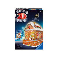 RAVENSBURGER 112371 GINGERBREAD HOUSE - NIGHT EDITION 257PC 3D JIGSAW PUZZLE WITH LED LIGHT STRIP