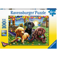 RAVENSBURGER 128860 PUPPY PICNIC 100PC XXL JIGSAW PUZZLE