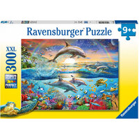 RAVENSBURGER 128952 DOLPHIN PARADISE 300PC JIGSAW PUZZLE