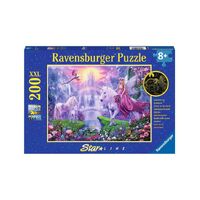 RAVENSBURGER 129034 STAR LINE GLOW IN THE DARK UNICORN KINGDOM 200XXL PC JIGSAW PUZZLE