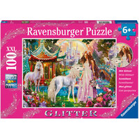 RAVENSBURGER 136179 GLITTER PRINCESS WITH UNICORN 100XXL PC JIGSAW PUZZLE