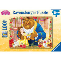 RAVENSBURGER 137046 DISNEY PRINCESS GLITTER BELLE AND BEAST 100XXL PC JIGSAW PUZZLE