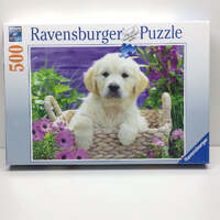 RAVENSBURGER 148295 SWEET GOLDEN RETRIEVER 500PC JIGSAW PUZZLE