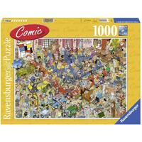 RAVENSBURGER 149841 COMIC - DE VEILING - THE AUCTION 1000PC JIGSAW PUZZLE