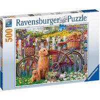 RAVENSBURGER 150366 CUTE DOGS IN THE GARDEN 500PC JIGSAW PUZZLE