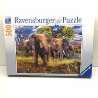 RAVENSBURGER 150403 ELEPHANT FAMILY 500PC JIGSAW PUZZLE