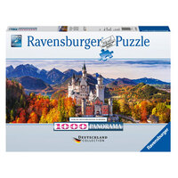 RAVENSBURGER 151615 DEUTSCHLAND COLLECTION - NEUSCHWANSTEIN CASTLE BAVARIA 1000PC PANORAMA JIGSAW PUZZLE