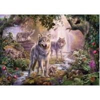 RAVENSBURGER 151851 SUMMER WOLVES 1000PC JIGSAW PUZZLE