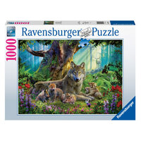 RAVENSBURGER 159871 WOLVES IN THE FOREST 1000PC JIGSAW PUZZLE