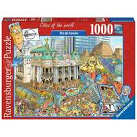 RAVENSBURGER 161942 FLEROUX CITIES OF THE WORLD - RIO DE JANEIRO CINELANDIA 1000PC JIGSAW PUZZLE