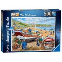 RAVENSBURGER 164141 HAPPY DAYS AT WORK 19 - THE FISHERMAN 500PC JIGSAW PUZZLE