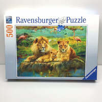 RAVENSBURGER 165841 LIONS IN THE SAVANNAH 500PC JIGSAW PUZZLE