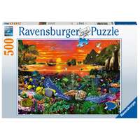 RAVENSBURGER 165902 TURTLE IN THE REEF 500PC JIGSAW PUZZLE