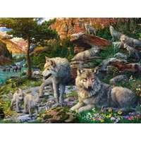 RAVENBURGER 165988 WOLVES IN SPRING 1500PC JIGSAW PUZZLE