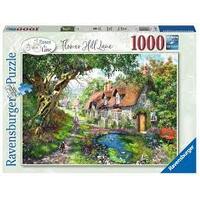 RAVENSBURGER 167777 FLOWER HILL LANE 1000PC JIGSAW PUZZLE