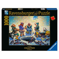 RAVENSBURGER 168316 CANADIAN COLLECTION ICE FISHING 1000PC JIGSAW PUZZLE