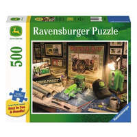 RAVENSBURGER 168385 JOHN DEERE WORK DESK 500PC LARGE FORMAT JIGSAW PUZZLE