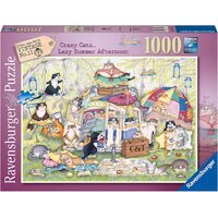 RAVENSBURGER 169757 CRAZY CATS...LAZY SUMMER AFTERNOON 1000PC JIGSAW PUZZLE