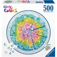 RAVENSBURGER 173995 CIRCLE OF COLOURS RAINBOW CAKE BY INNA MARKOVA 500PC JIGSAW PUZZLE