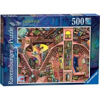 RAVENSBURGER 174843 LUDICROUS LIBRARY 500PC JIGSAW PUZZLE