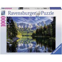 RAVENSBURGER 193677 MOST MAJESTIC MOUNTAINS - EIB LAKE GERMANY 1000PC JIGSAW PUZZLE