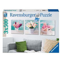 RAVENSBURGER 199228 WALL DECORATOR FLORAL DELIGHTS 3 X 500PC JIGSAW PUZZLE