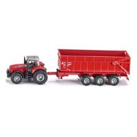 SIKU FARMER 1844 MASSEY FERGUSON TRACTOR WITH TRAILER 1:87 DIECAST VEHICLE