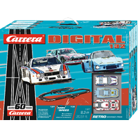 CARRERA 20030031 DIGITAL RETRO GRAND PRIX 60TH ANNIVERSARY 3-CAR 9.3M SLOT CAR SET 1/32 SCALE