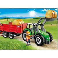 PLAYMOBIL 6130 LARGE TRACTOR WITH TRAILER