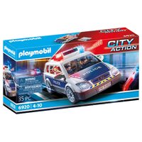 PLAYMOBIL CITY ACTION 6920 POLICE CAR WITH LIGHTS AND SOUND 35PC