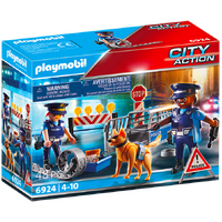 PLAYMOBIL CITY ACTION 6924 POLICE ROADBLOCK 48PC