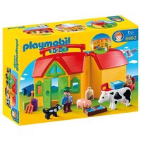 PLAYMOBIL1.2.3  6962 TAKE ALONG FARM 17PC