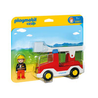 PLAYMOBIL 1.2.3 6967 LADDER UNIT FIRE TRUCK